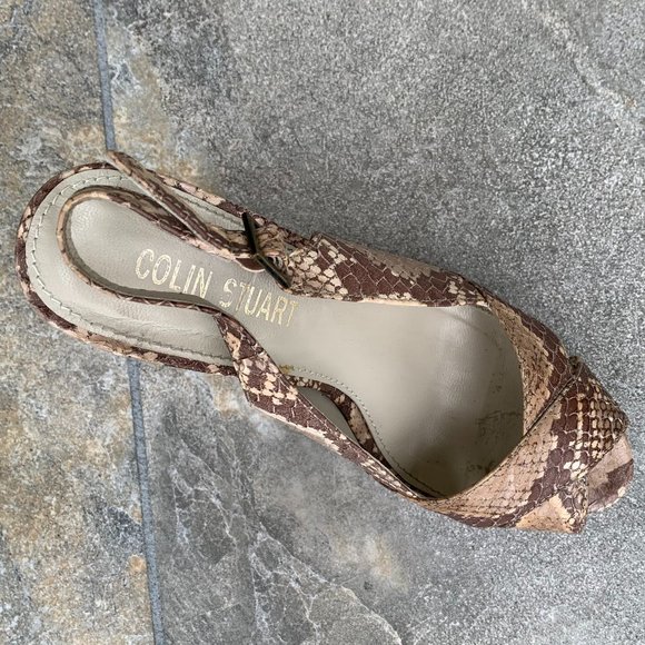 *FINAL PRICE DROP* COLIN STUART Ladies Snake Skin Heels w/Small Platform, Size 7 - Picture 2 of 11